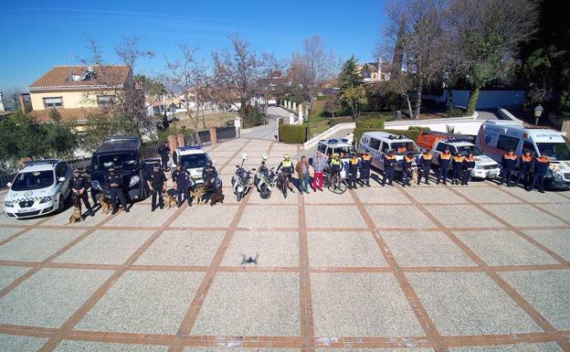 Policía Local y Protección Civil de Huétor Vega mejoran su dotación: perros, un dron y agentes en bici