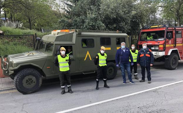La UME supervisa Huétor Vega