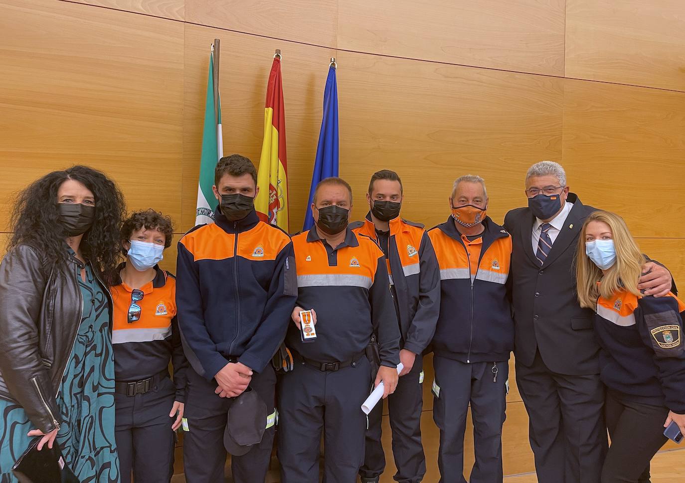 Los voluntarios de Huétor Vega reciben la Medalla al Mérito de Protección Civil