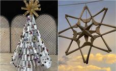 Huétor Vega construye un árbol con materiales reciclados para promover una Navidad sostenible