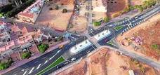 La nueva rotonda de Los Gallardos mejora la seguridad y da acceso al futuro bulevar
