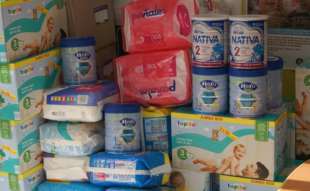 La campaña solidaria de recogida de pañales y leche entra en su recta final