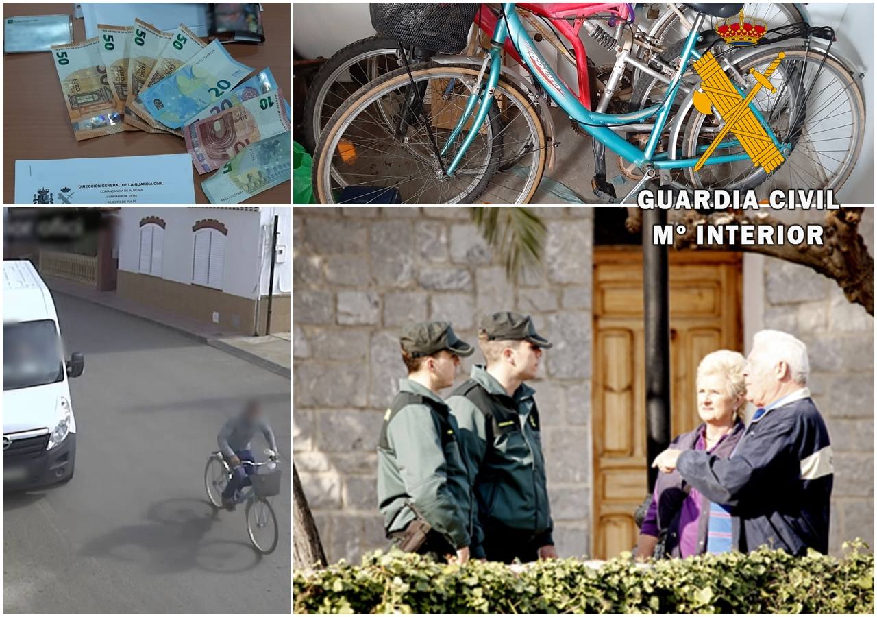 Roba con «extrema violencia» a un anciano al salir de un banco en Pulpí y se da a la fuga en bicicleta