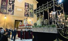 El Paso Negro de Pulpí procesiona al Cristo de la Humildad y a la Virgen de los Dolores
