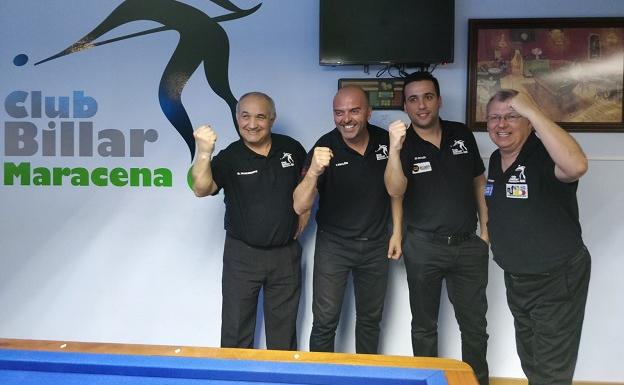 El club de Maracena, campeón de Andalucía de billar a tres bandas