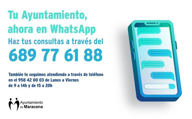El Ayuntamiento facilita un número de WhatsApp para atender a los vecinos
