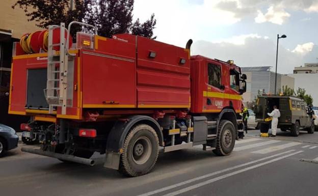 La UME desinfecta la residencia de mayores de Maracena