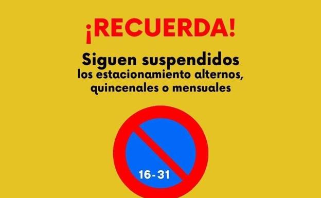 Los aparcamientos alternos continúan suspendidos en Maracena