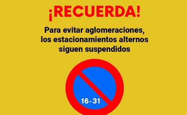 Siguen suspendidos los aparcamientos alternos en Maracena