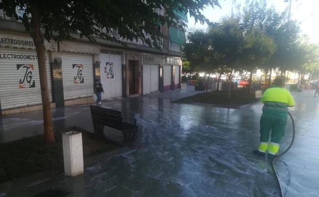 Las tareas de desinfección prosiguen en Maracena