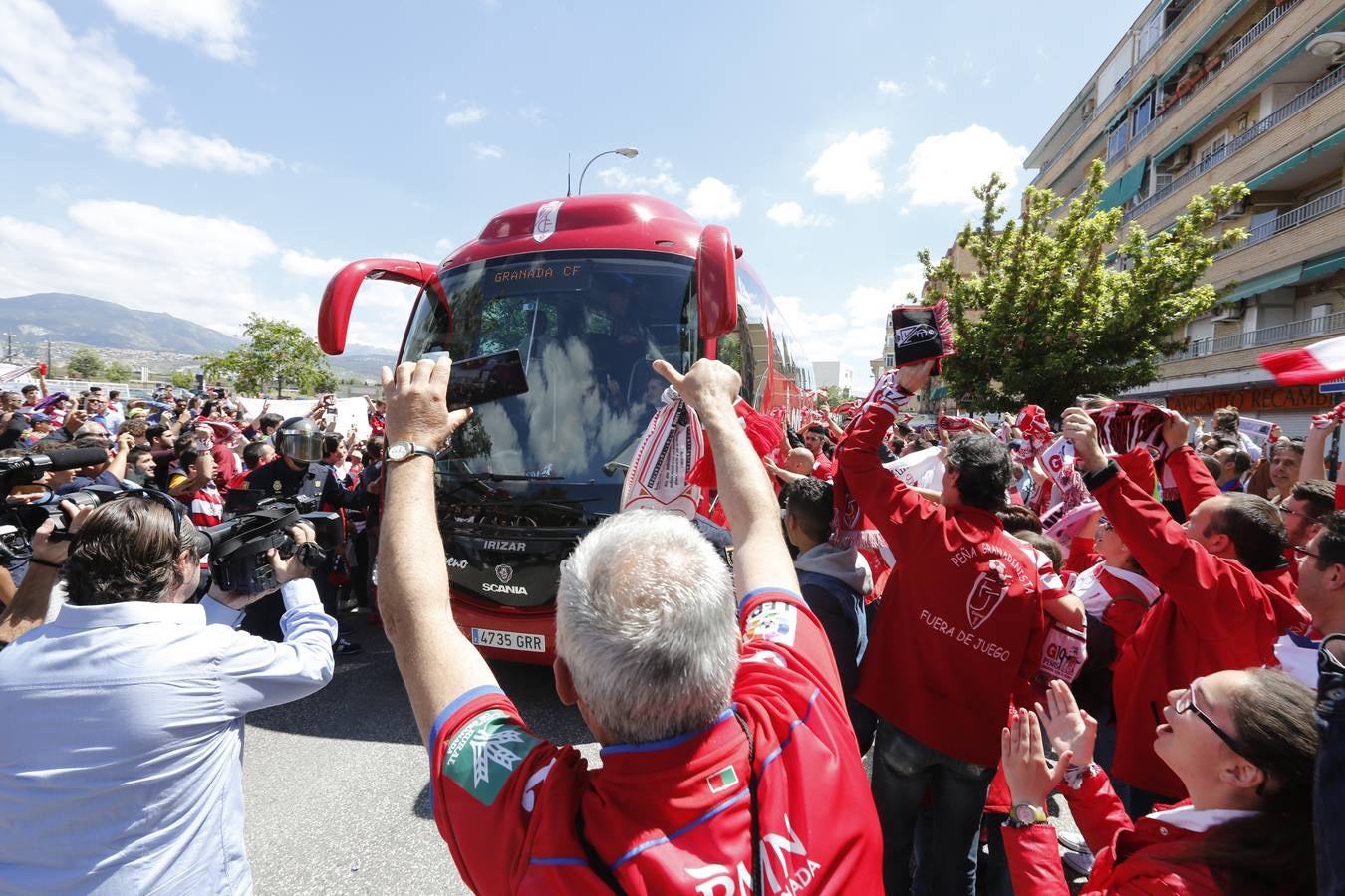 El ambiente en Los Cármenes en el Granada-Barça