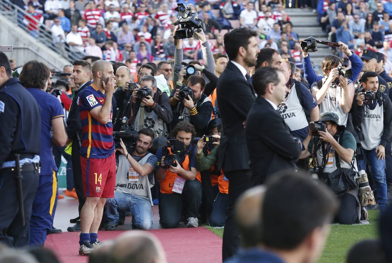 El ambiente en Los Cármenes en el Granada-Barça