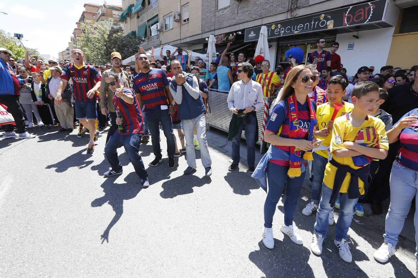 El ambiente en Los Cármenes en el Granada-Barça