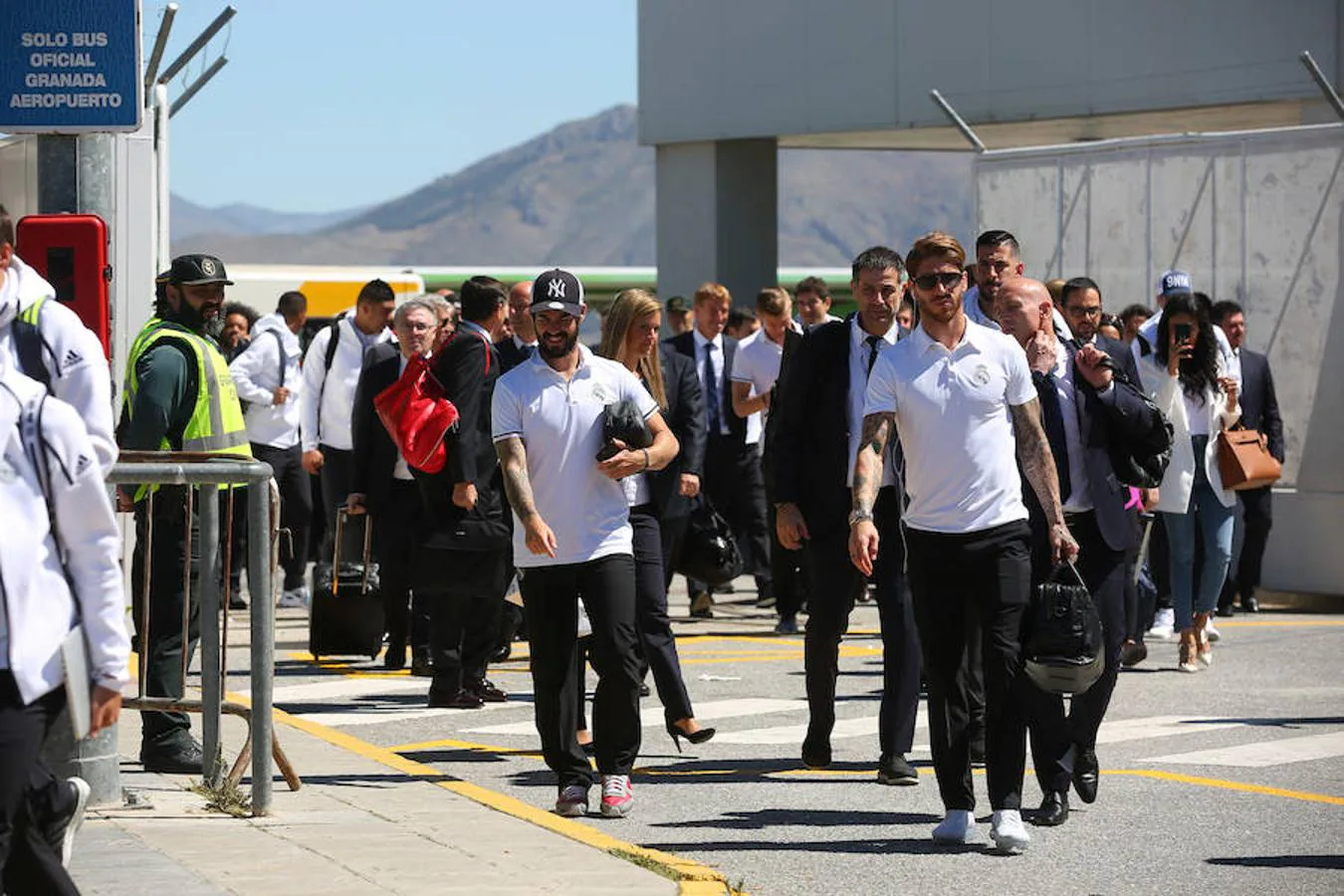 Así fue la llegada del Real Madrid a Granada