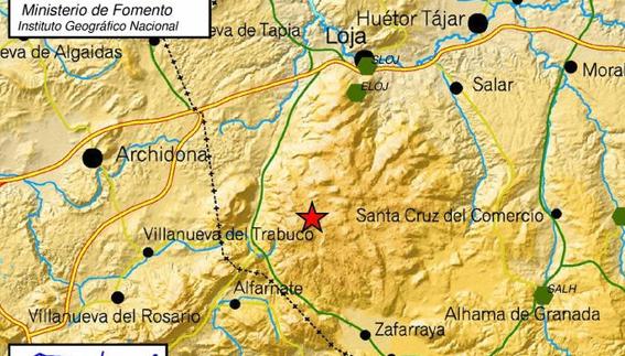 Un pequeño terremoto se deja sentir con fuerza en Loja y el Poniente granadino