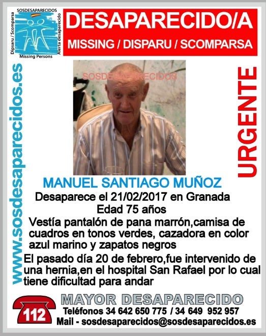 Buscan a un vecino de Zagra desaparecido este martes en Granada