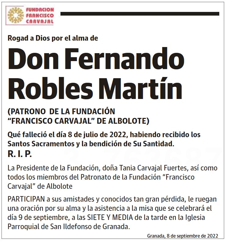 Don Fernando Robles Martín