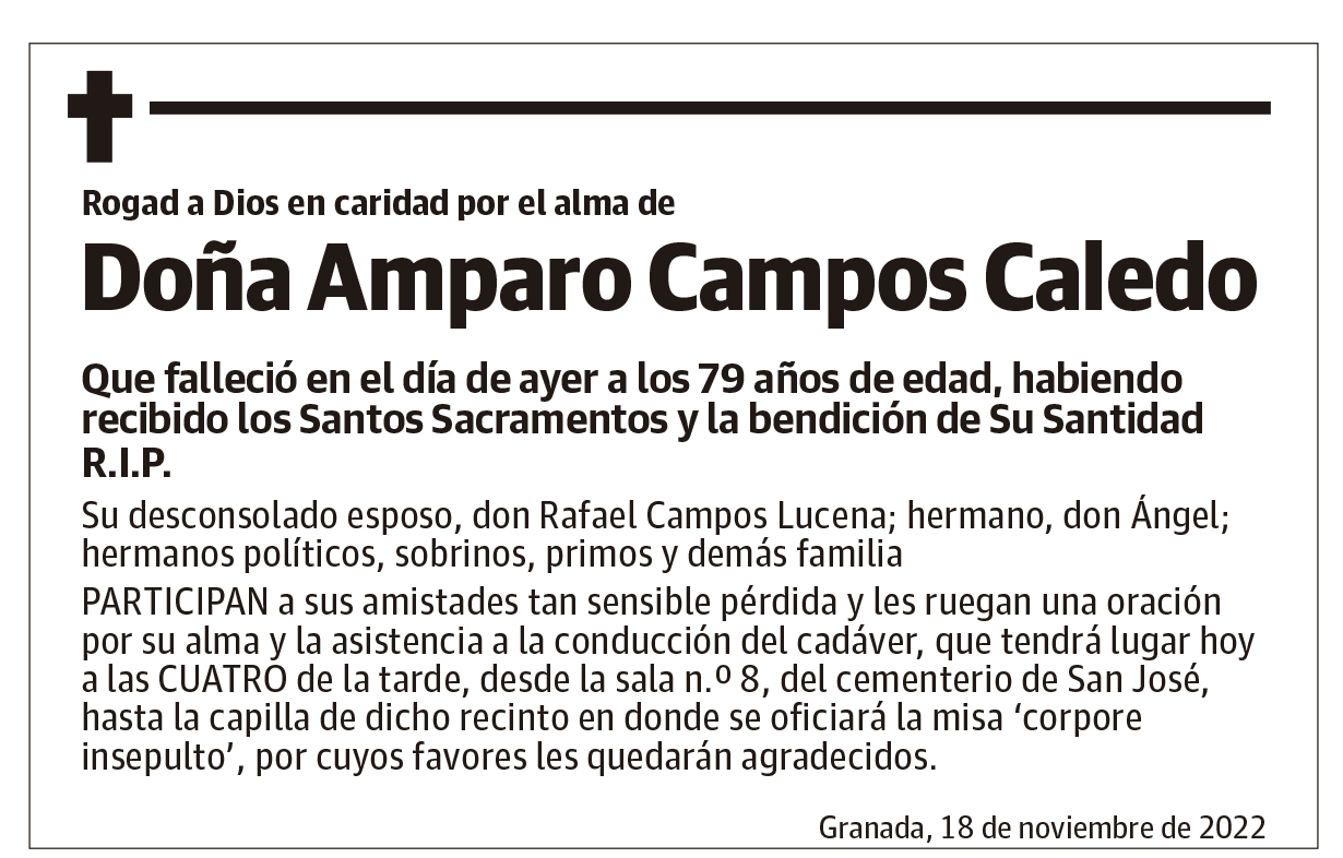 Doña Amparo Campos Caledo