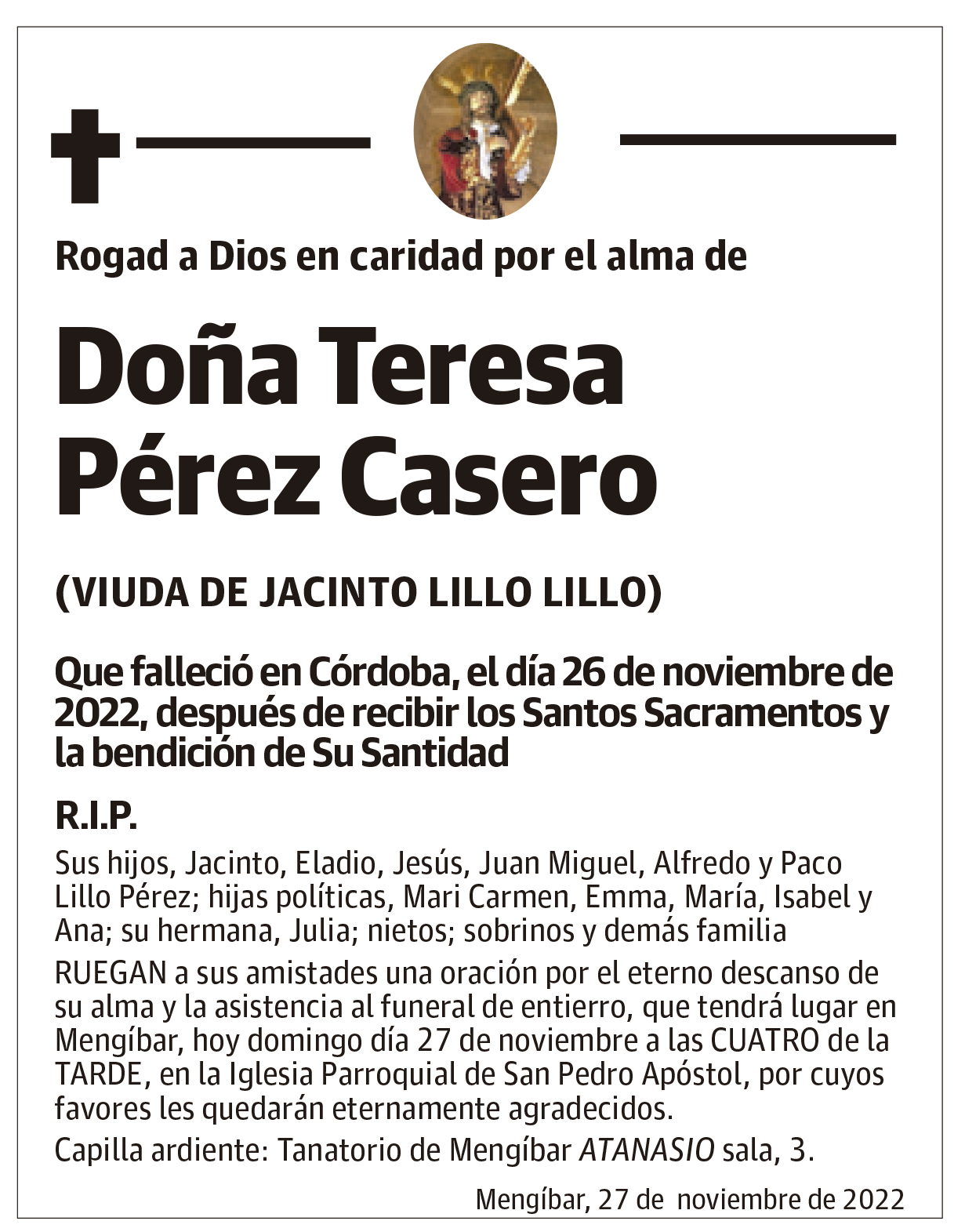 Doña Teresa  Pérez Casero