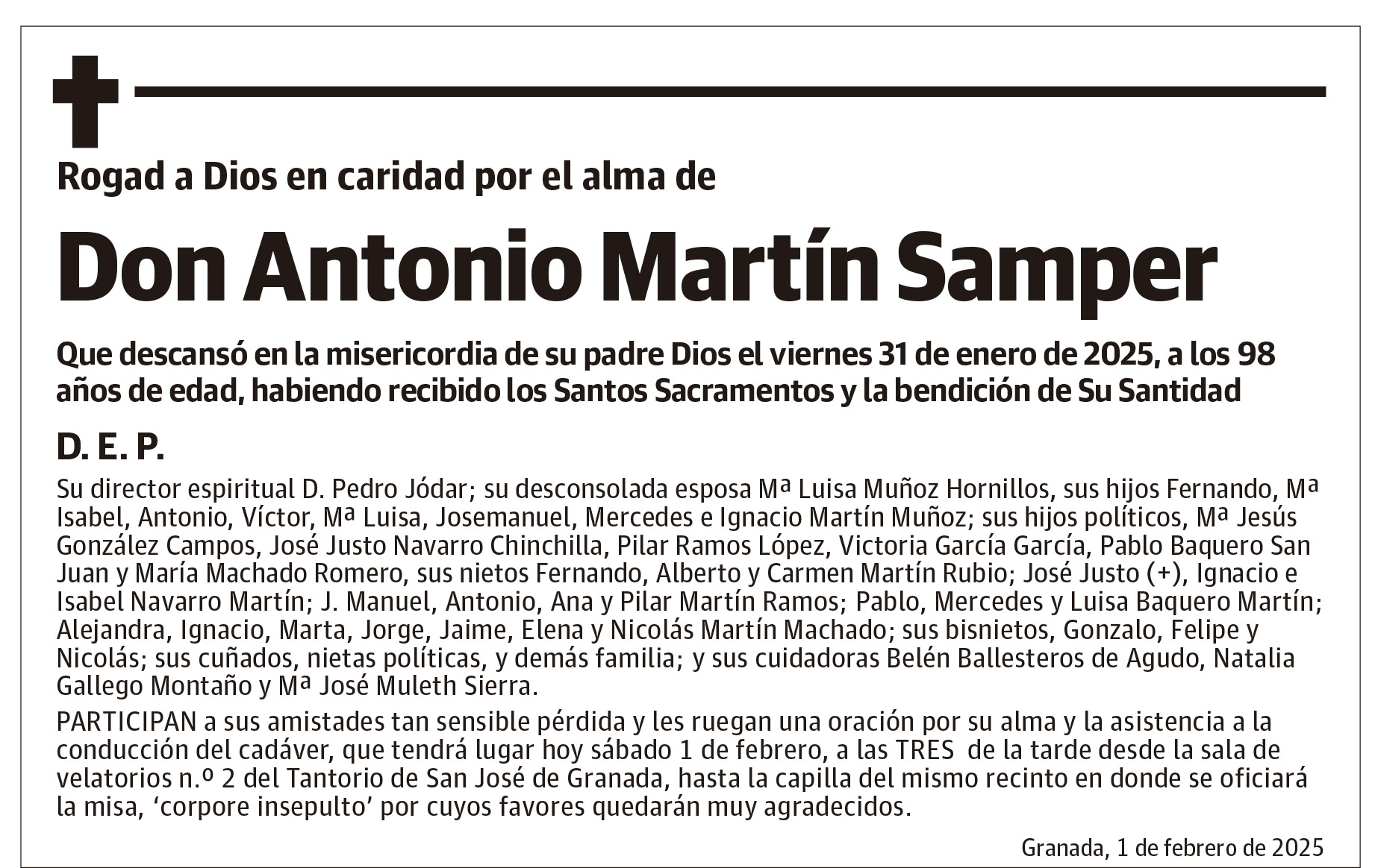 Don Antonio Martín Samper