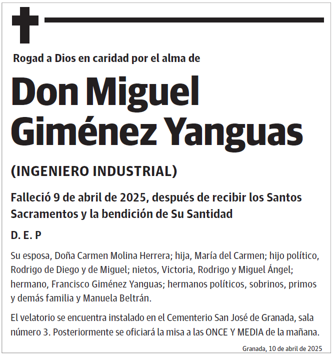 Don Miguel  Giménez Yanguas