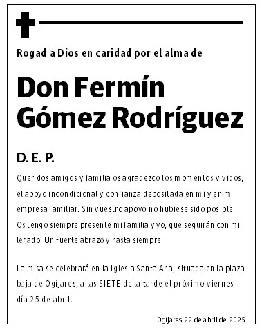 Don Fermín Gómez Rodríguez