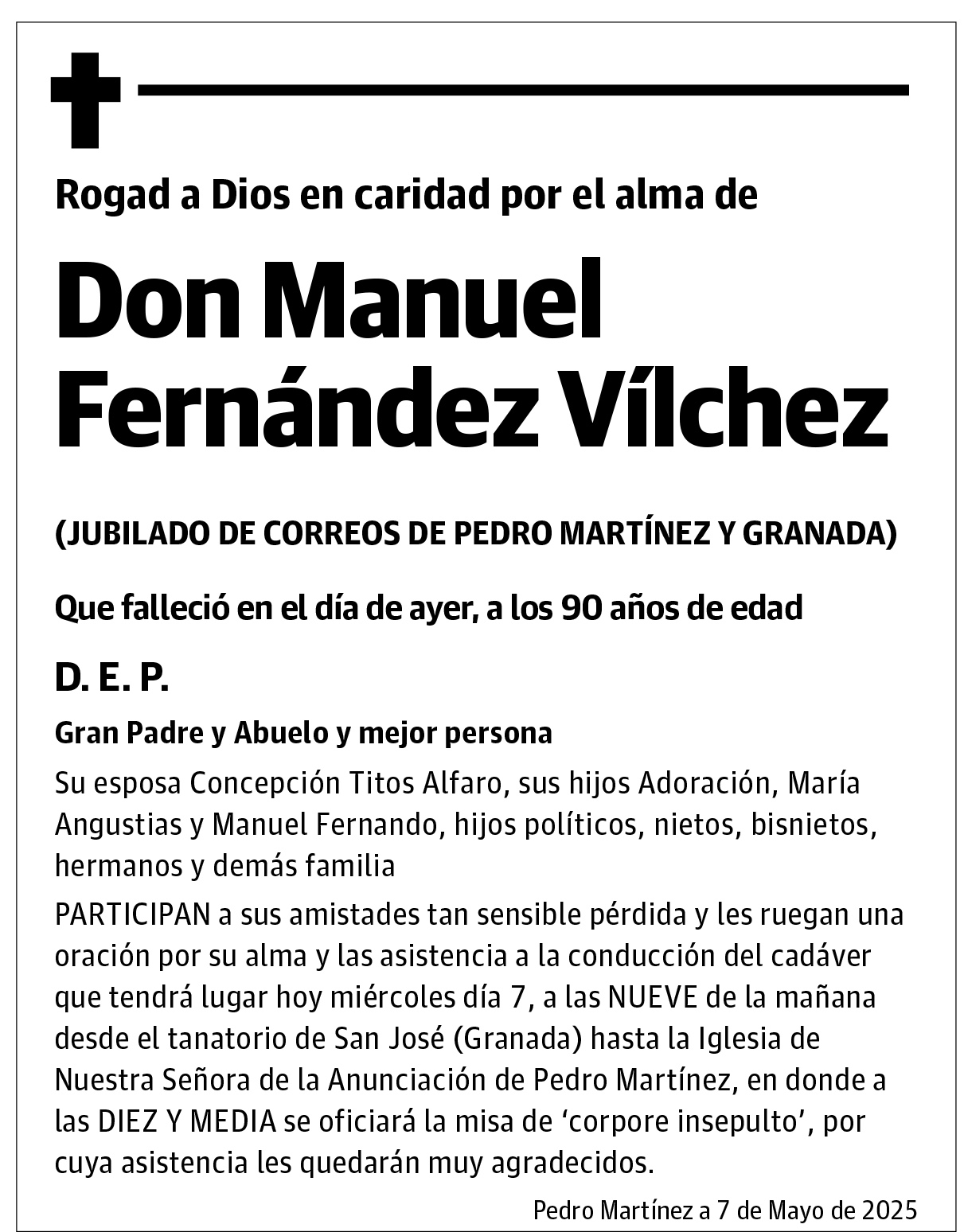 Don Manuel Fernández Vílchez