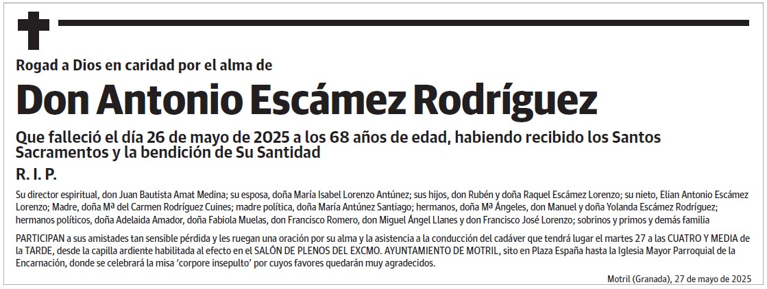 Don Antonio Escámez Rodríguez