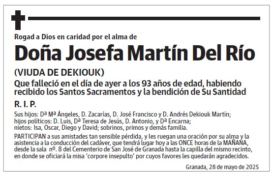 Doña Josefa Martín Del Río
