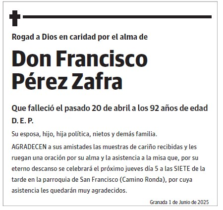 Don Francisco  Pérez Zafra