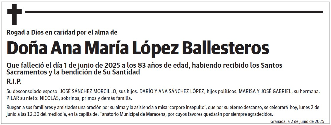 Doña Ana María López Ballesteros