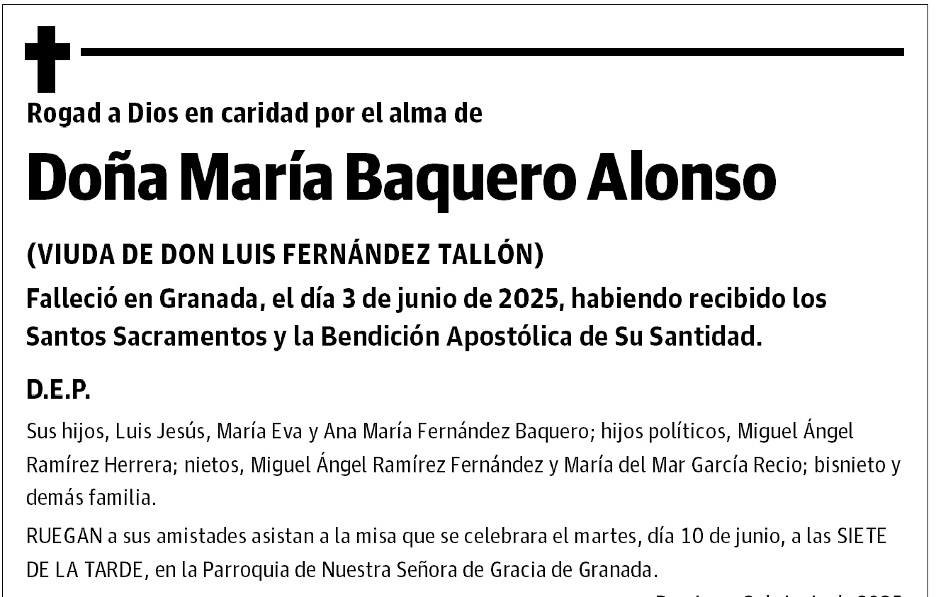 Doña María Baquero Alonso