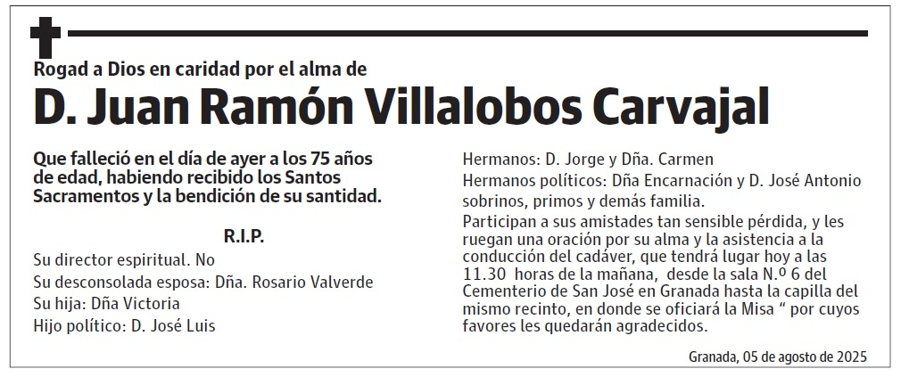 D. JUAN RAMON VILLALOBOS CARVAJAL