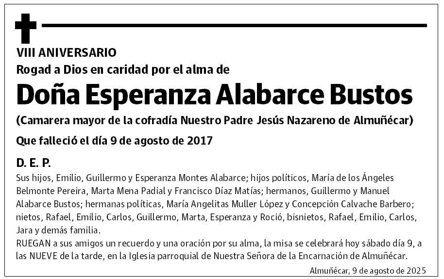 Doña Esperanza Alabarce Bustos