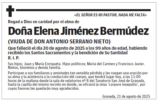Doña Elena Jiménez Bermúdez