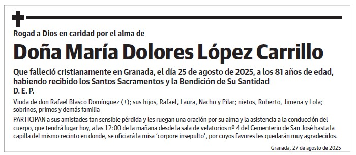 Doña María Dolores López Carrillo