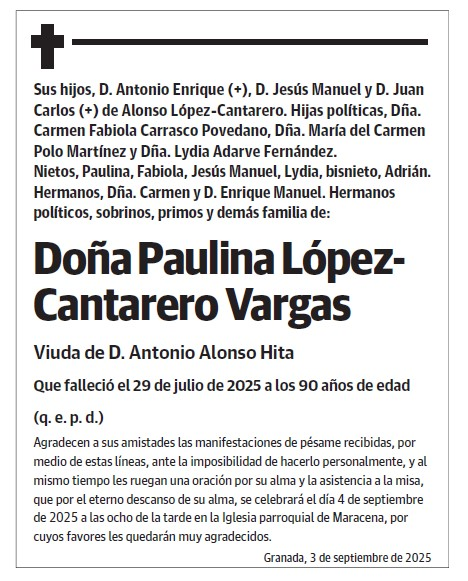 Doña Paulina López-Cantarero Vargas