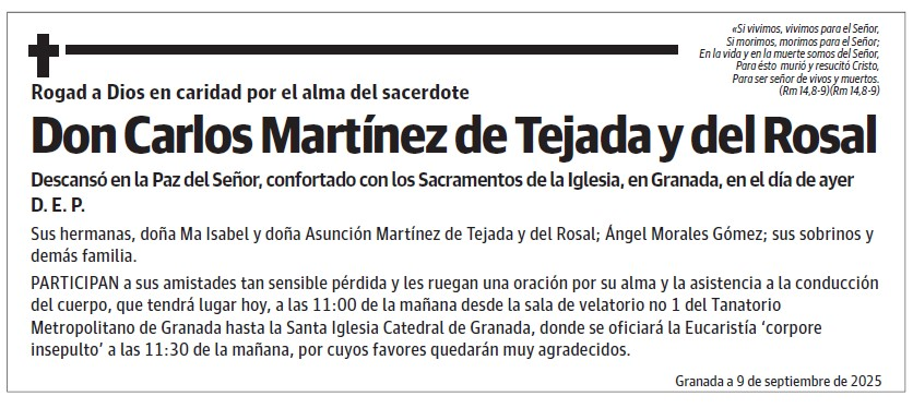 Don Carlos Martínez de Tejada y del Rosal