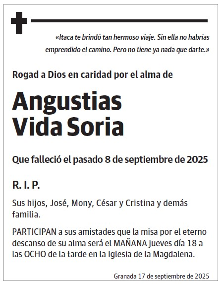 Angustias  Vida Soria