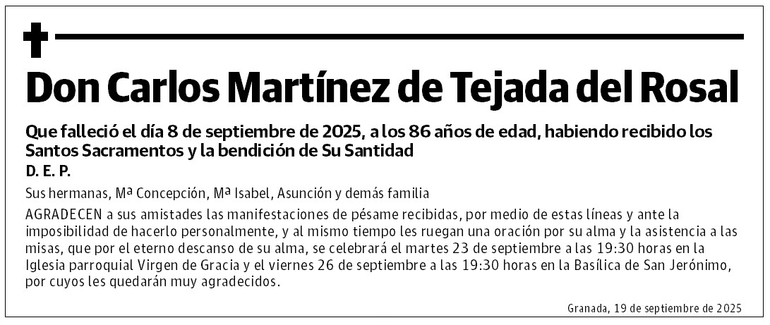 Don Carlos Martínez de Tejada del Rosal