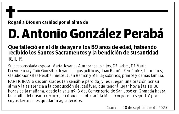 D. Antonio González Perabá