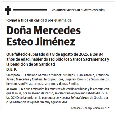 Doña Mercedes  Esteo Jiménez