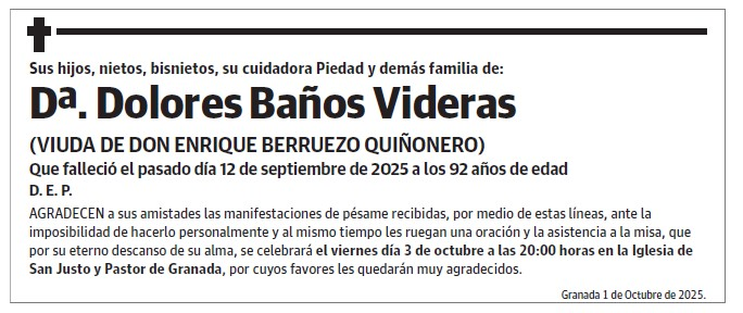 Dª. Dolores Baños Videras