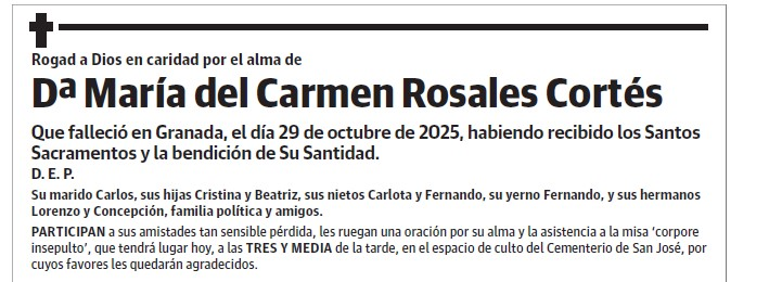 Dª María del Carmen Rosales Cortés