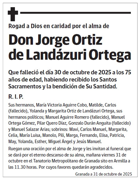 Don Jorge Ortiz  de Landázuri Ortega