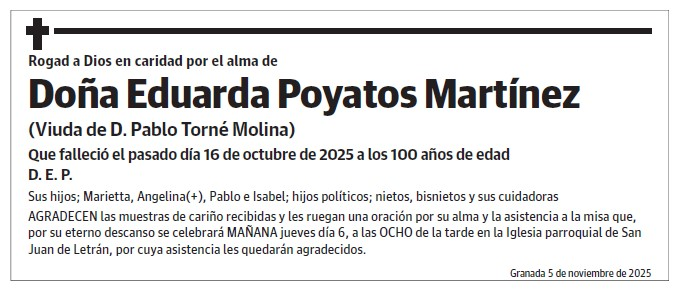 Doña Eduarda Poyatos Martínez