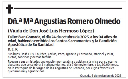 Dñ.ª Mª Angustias Romero Olmedo