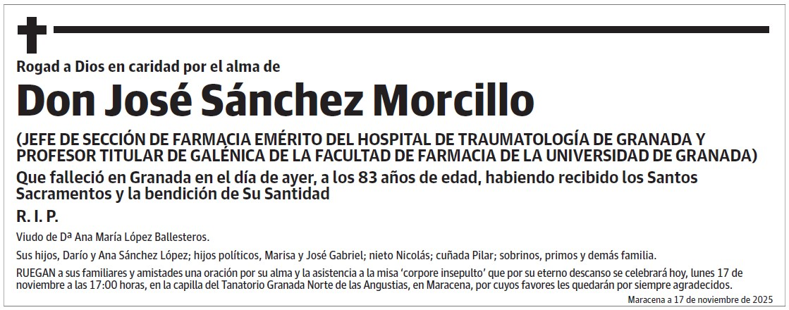 Don José Sánchez Morcillo