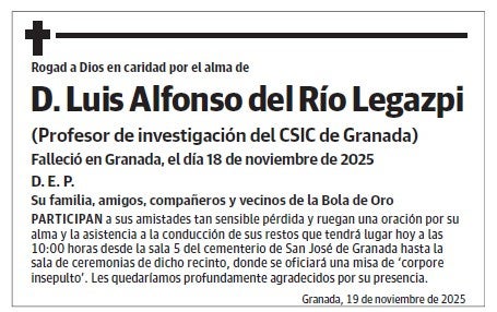 D. Luis Alfonso del Río Legazpi