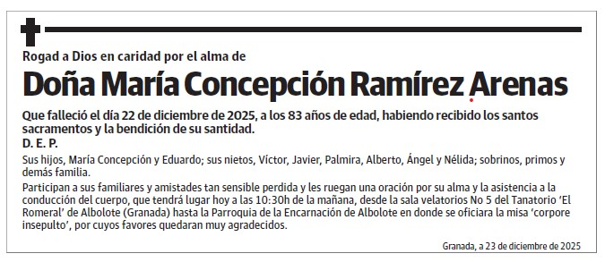 Doña María Concepción Ramírez Arenas